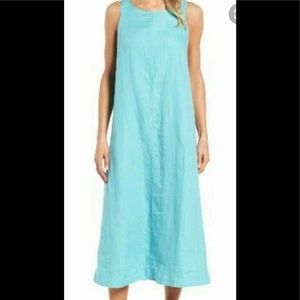Eileen Fisher Organic Linen A-Line Dress Sz xs/tp